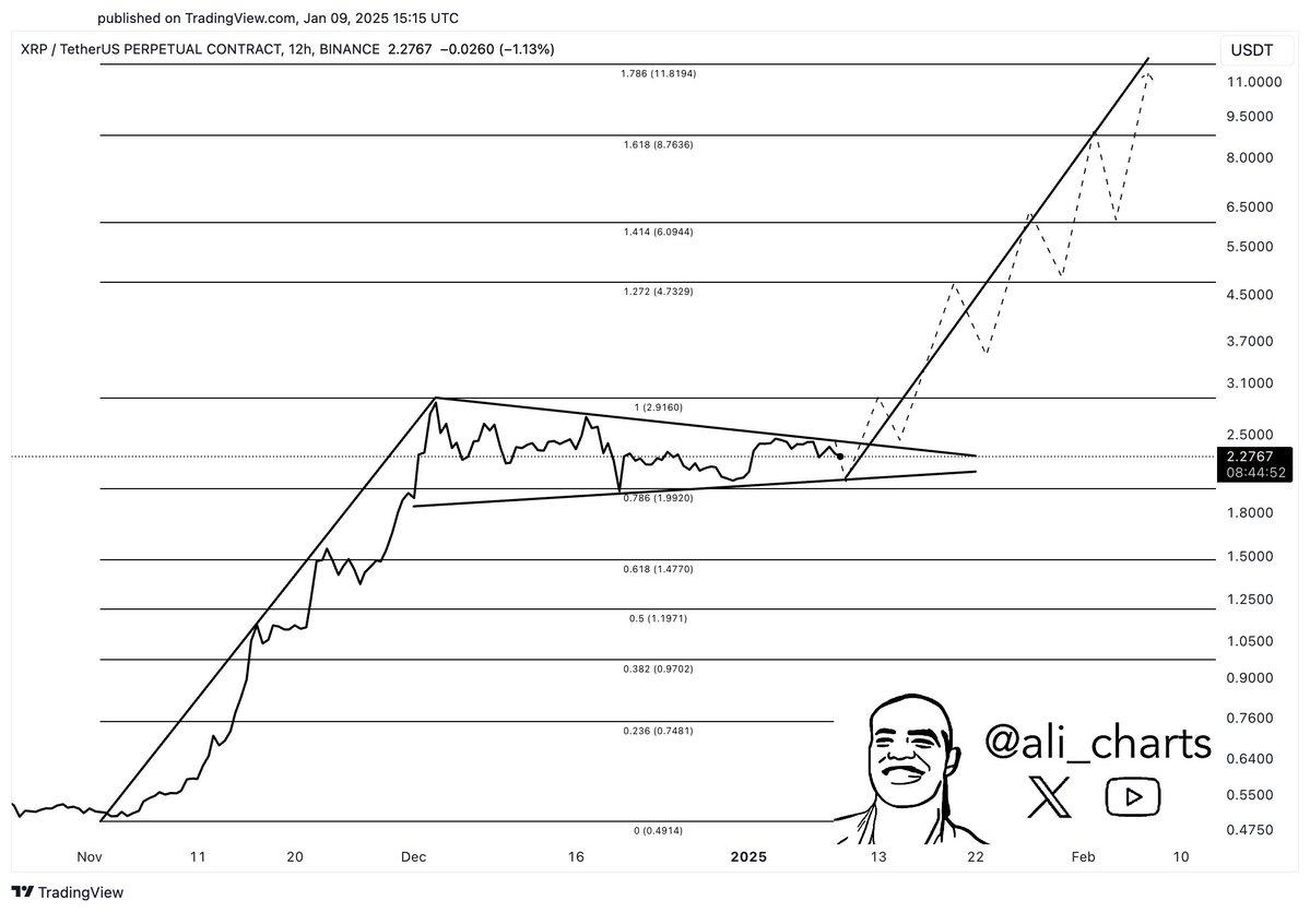 顶级分析师确认XRP的两个优越进入点,预计从即将到来的11美元反弹中获利