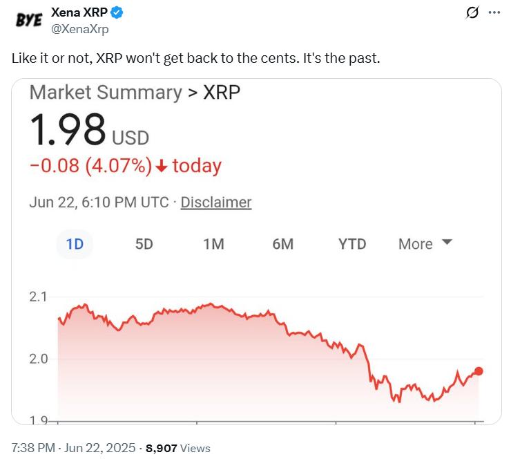XRP价格将不会回到美分水平,无论你是否喜欢:专家观点